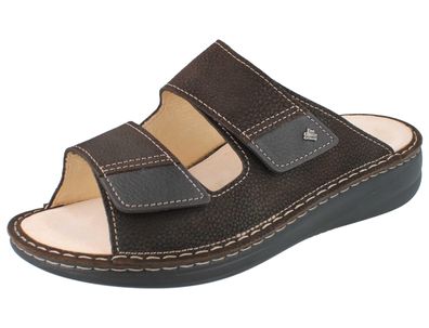 FINN Comfort Psara Herren Pantolette dunkelbraun Nubukleder
