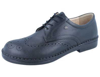 FINN Comfort Budapest Herren Halbschuhe schwarz Glattleder