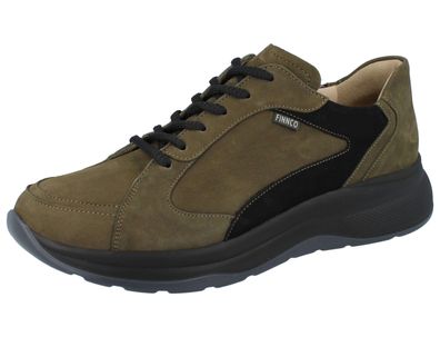 FINN Comfort FINNCO Piccadilly Herren Halbschuhe grün olive Nubukleder