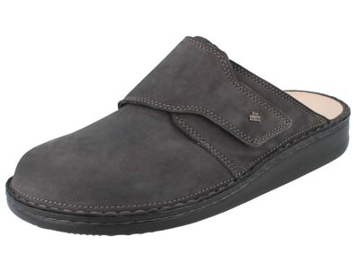 FINN Comfort Amalfi Herren Clog dunkelgrau Nubukleder