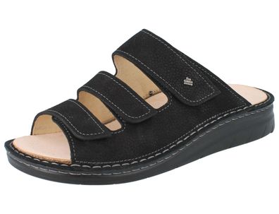 FINN Comfort Mataro Herren Pantolette schwarz Nubukleder