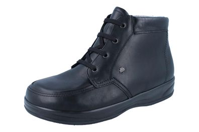 FINN Comfort Grenoble Herren Winterstiefel schwarz Glattleder Lammfellfutter