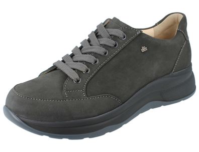 FINN Comfort Nottingham Herren Halbschuhe dunkelgrau Nubukleder
