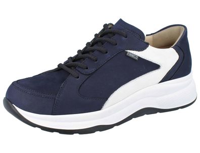 FINN Comfort FINNCO Piccadilly Herren Halbschuhe blau weiß Nubuk und Glattleder