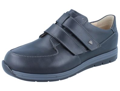 FINN Comfort Nasca Herren Kletthalbschuhe schwarz Glattleder
