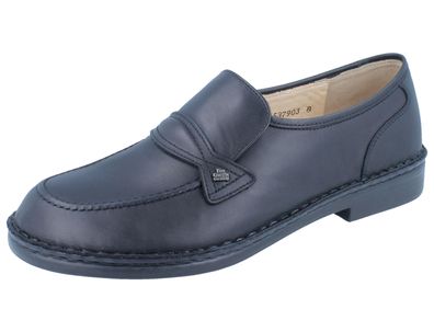 FINN Comfort Toledo Herren Slipper schwarz Glattleder