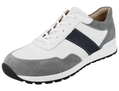 FINN Comfort Prezzo Herren Halbschuhe weiss grau blau Leder