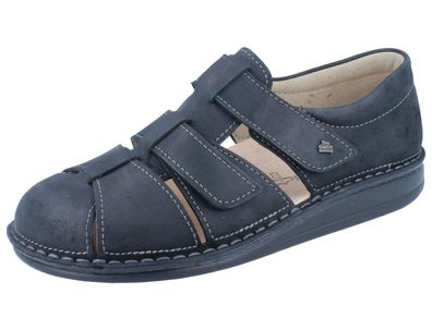 FINN Comfort Athos Herren Sandale schwarz Nubukleder
