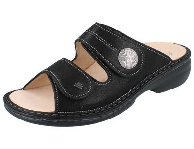 FINN Comfort Sansibar Damen Pantolette schwarz Brina Nubukleder