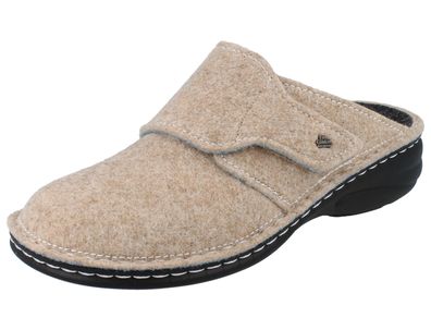 FINN Comfort Goms Damen Hausschuhe Clog beige Filz
