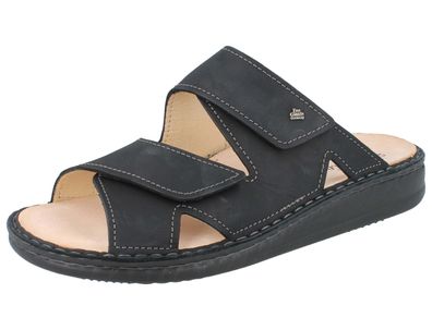 FINN Comfort Danzig Soft Herren Pantolette dunkelblau Nubukleder