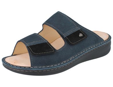 FINN Comfort Psara Herren Pantolette blau marine Nubukleder