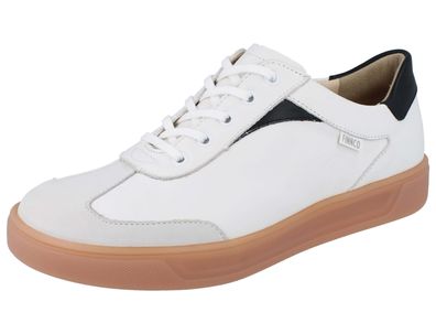 FINN Comfort FINNCO Interlagos Damen und Herren Halbschuhe weiss schwarz Nubuk und Gl