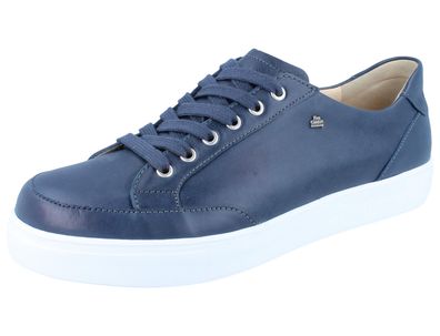 FINN Comfort Brandon Herren Sneaker blau Glattleder