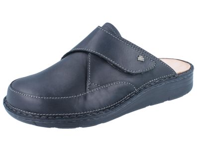 FINN Comfort Aguilas Herren Clog schwarz Glattleder