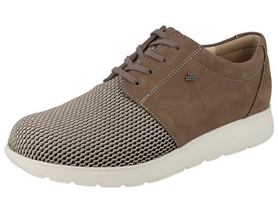 FINN Comfort Bondy Herren Schnürschuhe taupe Nubukleder und Mesh