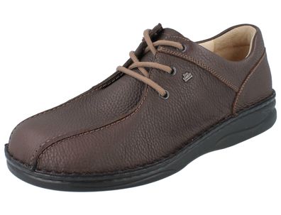 FINN Comfort Norfolk Herren Halbschuhe dunkelbraun Glattleder