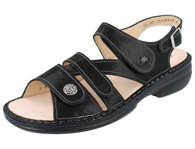 FINN Comfort Gomera Damen Sandale hellblau genarbtes Nubukleder