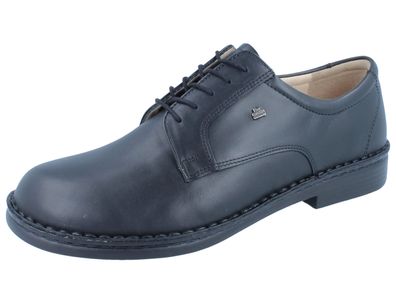 FINN Comfort Milano Herren Halbschuhe schwarz Glattleder