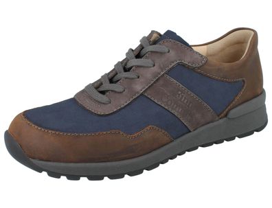 FINN Comfort Prezzo Herren Halbschuhe braun blau mehrfarbig Nubukleder