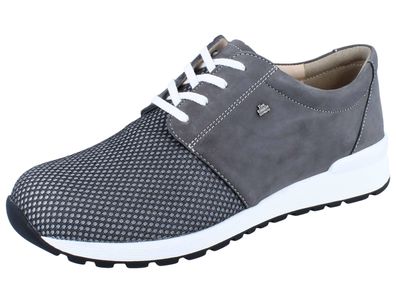 FINN Comfort Enfield Herren Schnürschuhe grau Nubukleder und Mesh