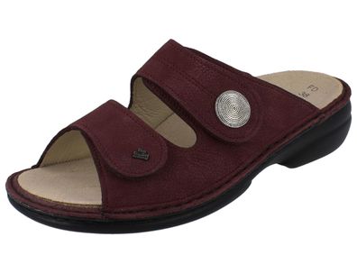 FINN Comfort Sansibar Damen Pantolette beerenfarben Nubukleder