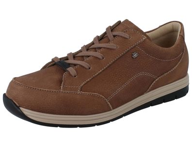 FINN Comfort Osorno Herren Halbschuhe hellbraun Nubukleder