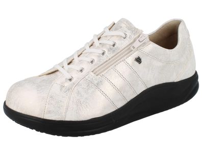 FINN Comfort Finnamic Maruyama Damen Schnürschuhe mit Reißverschluss creme Nubukleder