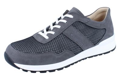 FINN Comfort Prezzo Herren Halbschuhe grau Nubukleder Mesh