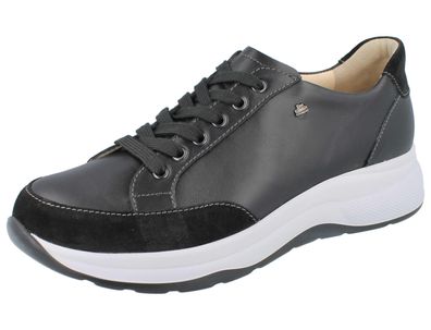 FINN Comfort Nottingham Herren Halbschuhe schwarz Glattleder