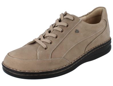 FINN Comfort Falkland Herren Halbschuhe sandfarben Nubukleder