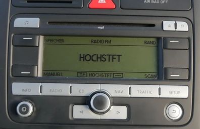 Passat Golf 5 Radio Navi Navigationssystem BNO 881 1K0035191D RNS 300 MP3 + Code