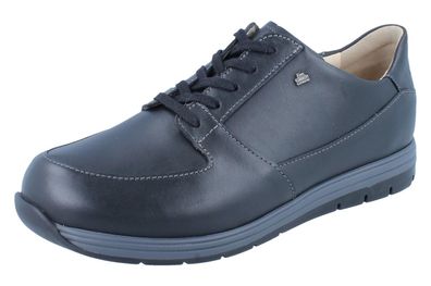 FINN Comfort Vernon Herren Schnürhalbschuhe schwarz Glattleder