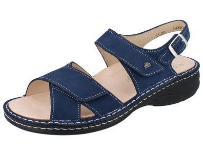 FINN Comfort Linosa Damen Sandale blau Nubukleder