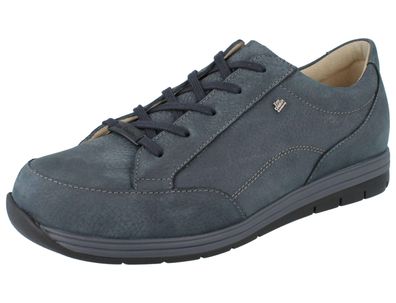 FINN Comfort Osorno Herren Halbschuhe dunkelblau Nubukleder