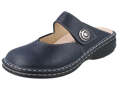 FINN Comfort Canaro Damen Clog dunkelblau Glattleder