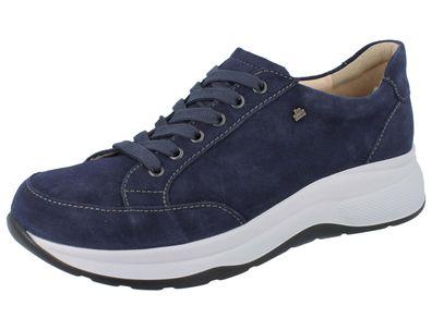 FINN Comfort Nottingham Herren Halbschuhe blau Velourleder