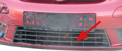 VW Golf Plus 5M 1x Gitter vorne in der Mitte Stoßstange 5M0853677