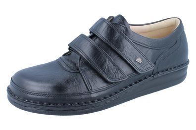 FINN Comfort Köln Herren Kletthalbschuhe schwarz Glattleder