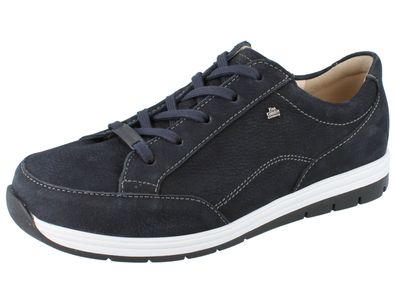 FINN Comfort Osorno Herren Schnürschuhe blau Nubukleder