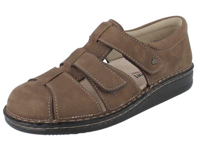 FINN Comfort Athos Herren Sandale dunkelbraun Nubukleder