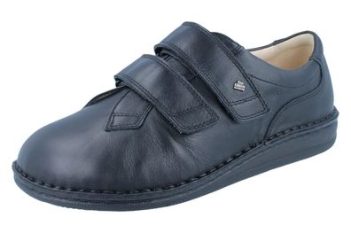 FINN Comfort Prophylaxe 96109 Herren Halbschuhe mit Klett schwarz Glattleder