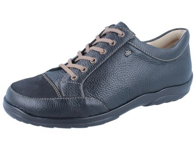 FINN Comfort Alamo Herren Schnürschuhe schwarz Leder