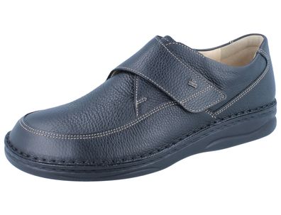 FINN Comfort Braga Herren Kletthalbschuhe schwarz Glattleder