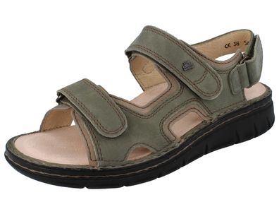 FINN Comfort Wanaka Soft Damen Sandale farngrün Nubukleder