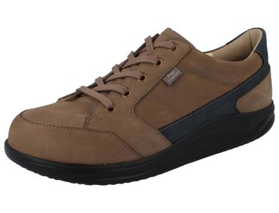 FINN Comfort Finnamic Huaraz Herren Abrollschuhe mit Reißverschluss braun blau Nubuk