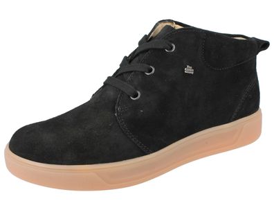 FINN Comfort FINNCO Mantua Damen und Herren Halbschuhe knöchelhoch schwarz Velourlede