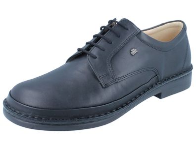 FINN Comfort Kent Herren Halbschuhe schwarz Glattleder