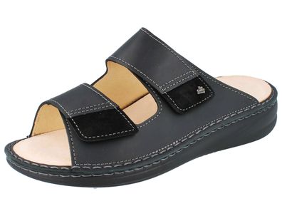FINN Comfort Psara Herren Pantolette schwarz Leder