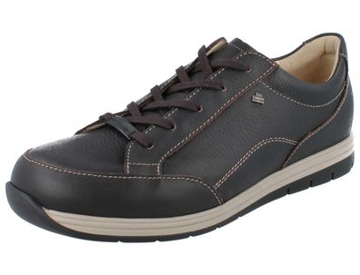 FINN Comfort Osorno Herren Halbschuhe dunkelbraun Glattleder